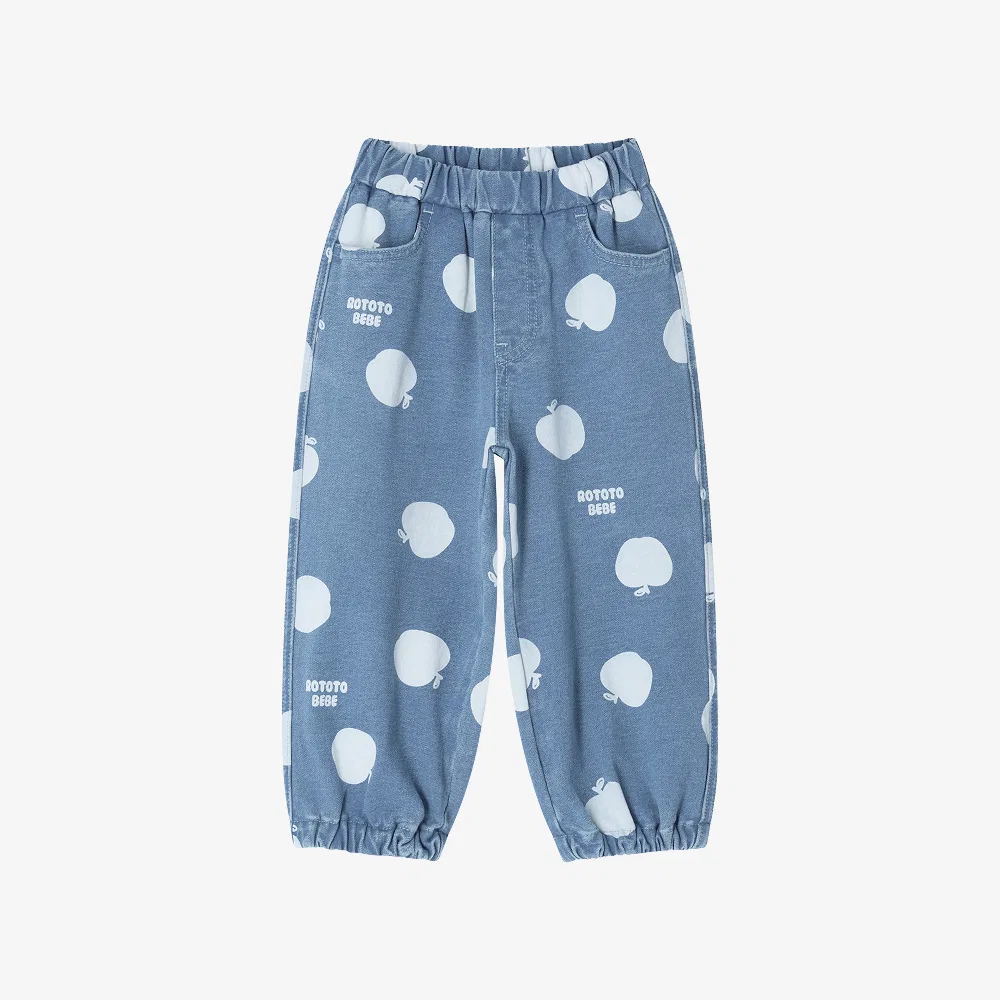 Детские джинсовые джоггеры Jersey Denim All-Over светло-синие от Rototobebe — фото 2