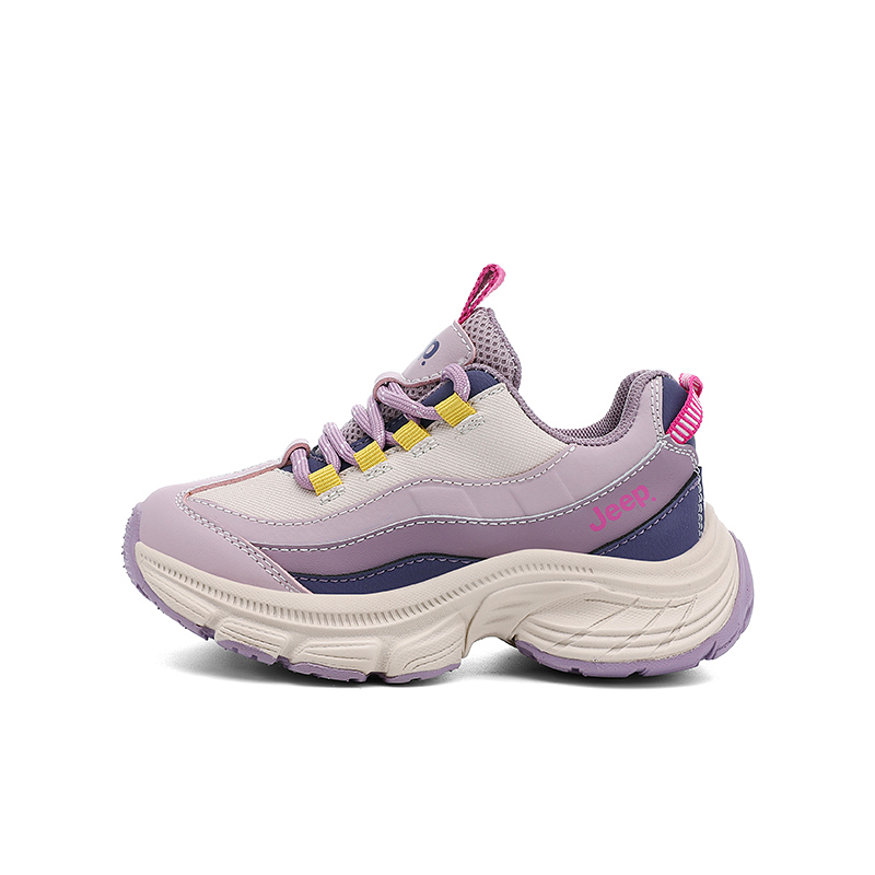 

Детские повседневные низкие кроссовки Slip Resistant Abrasion Resistant Jeep, cloud светло-фиолетовый/айвори белый