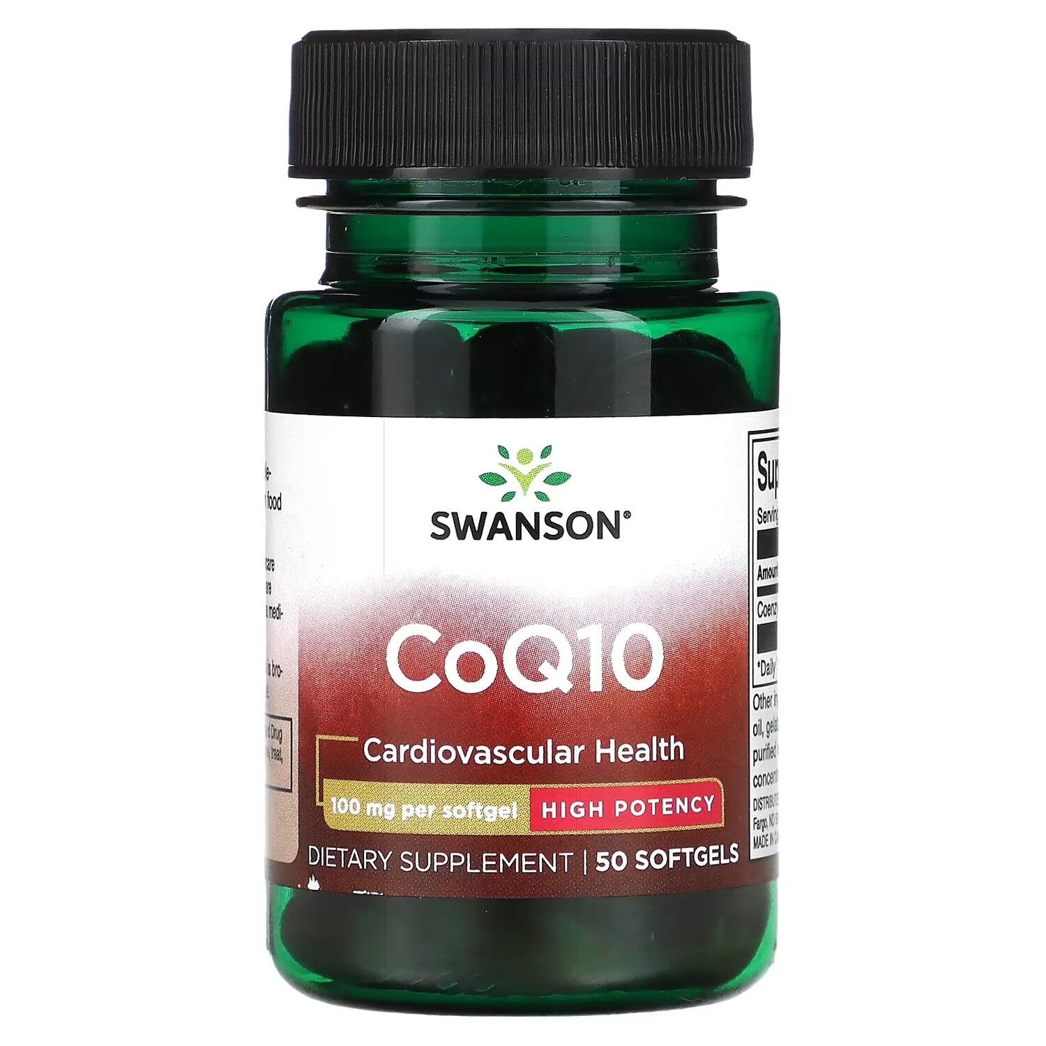 

CoQ10 высокой эффективности, 100 мг, 50 мягких таблеток Swanson