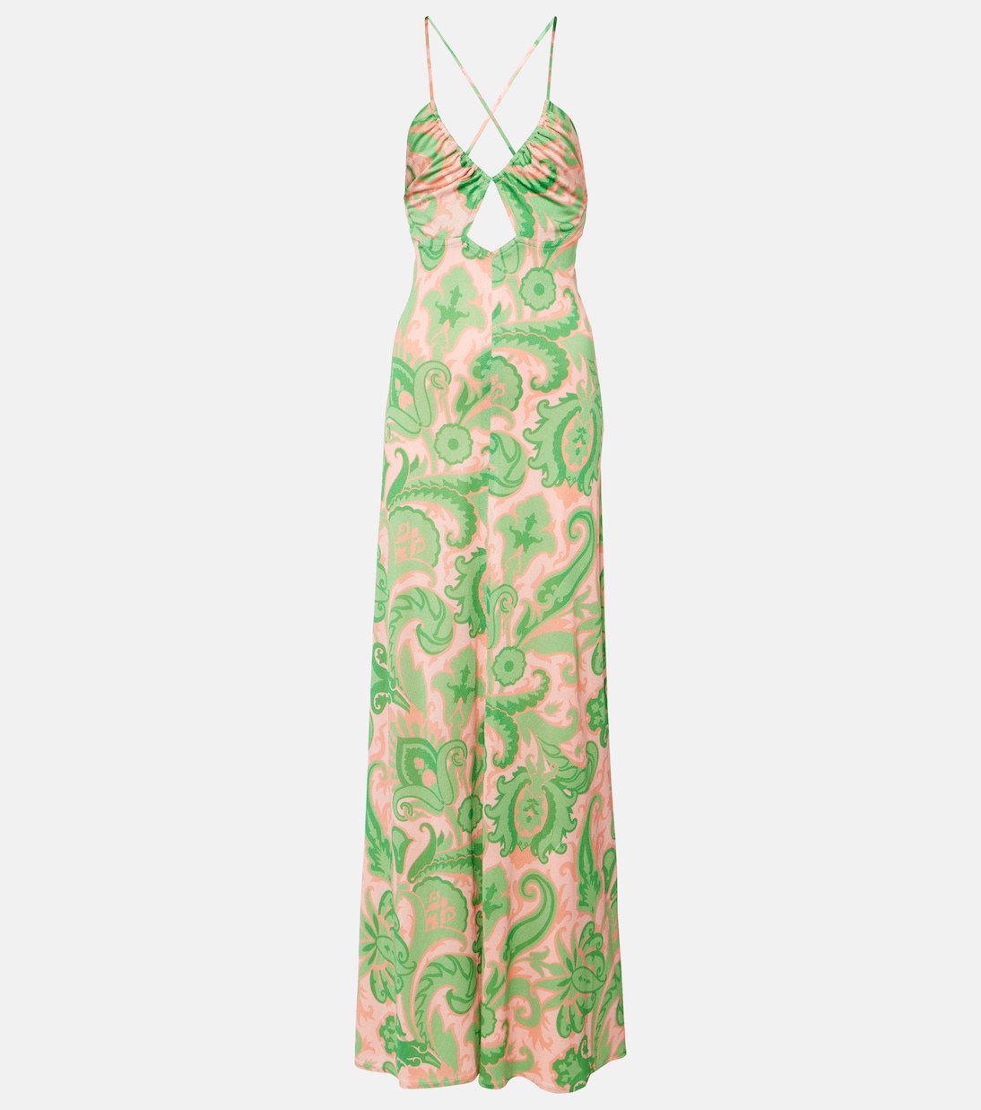 

Платье макси с халтернеем Etro, розовый