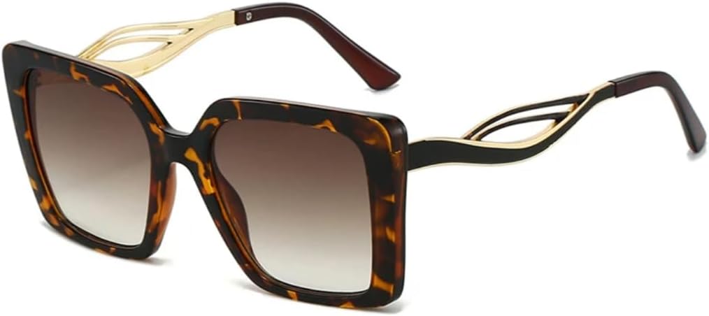 

Ретро-солнцезащитные очки с леопардовым принтом для женщин, градиентные, с защитой от УФ-излучения UV400 для мужчин, в стиле панк, сине-зеленые TYUVIVO, Leopard Tea Gradient