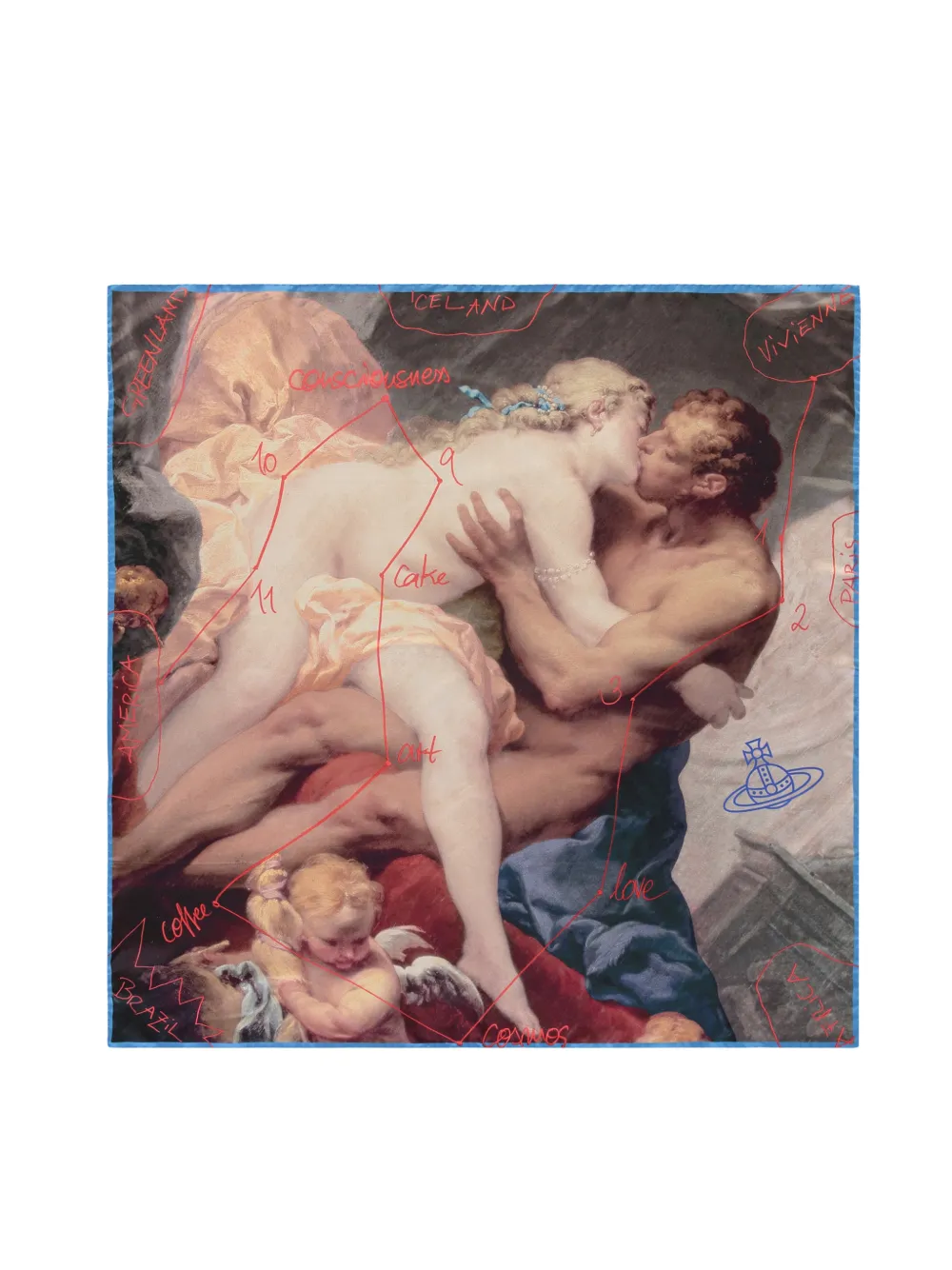 

Платок с принтом Vivienne Westwood, бежевый