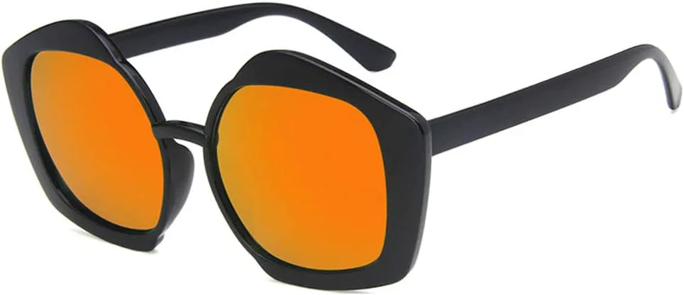 

Женские солнцезащитные очки Shiratori, модные, ярко-черные, серые, для отдыха, многоугольные, неполяризованные, с защитой от УФ-излучения UV400, Bright Black Red