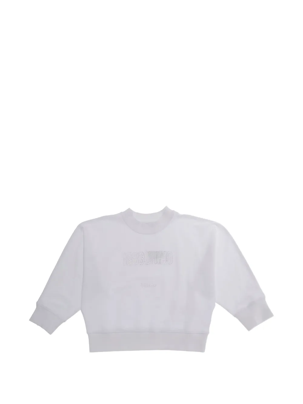 

Свитшот с украшением из страз Moschino Kids, белый