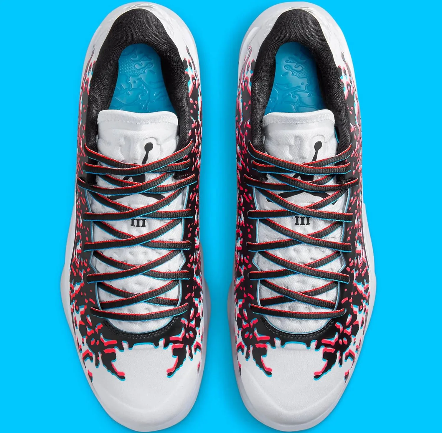 Мужские кроссовки Jordan Zion 3 (DR0675-106, белый/университетский красный/цементно-серый) Nike, серый/черный — фото 3