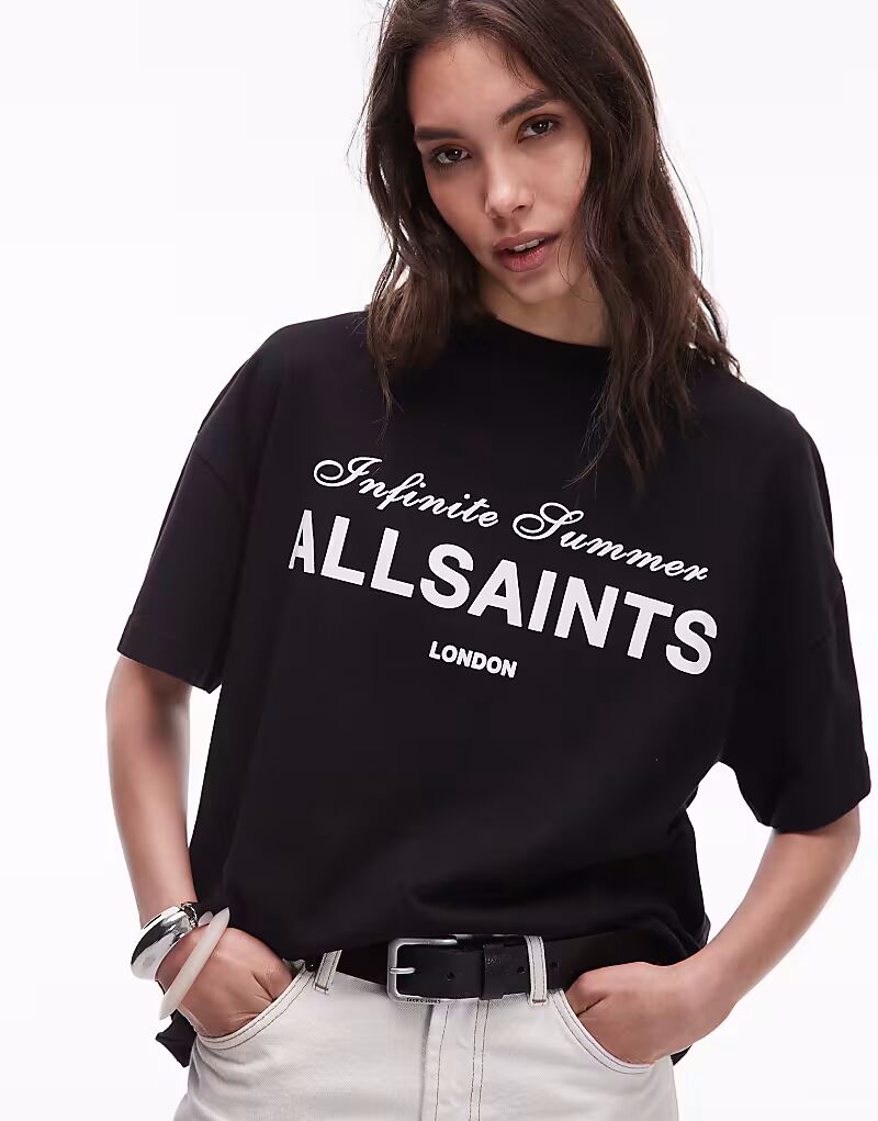 

Футболка Allsaints Avri черного цвета