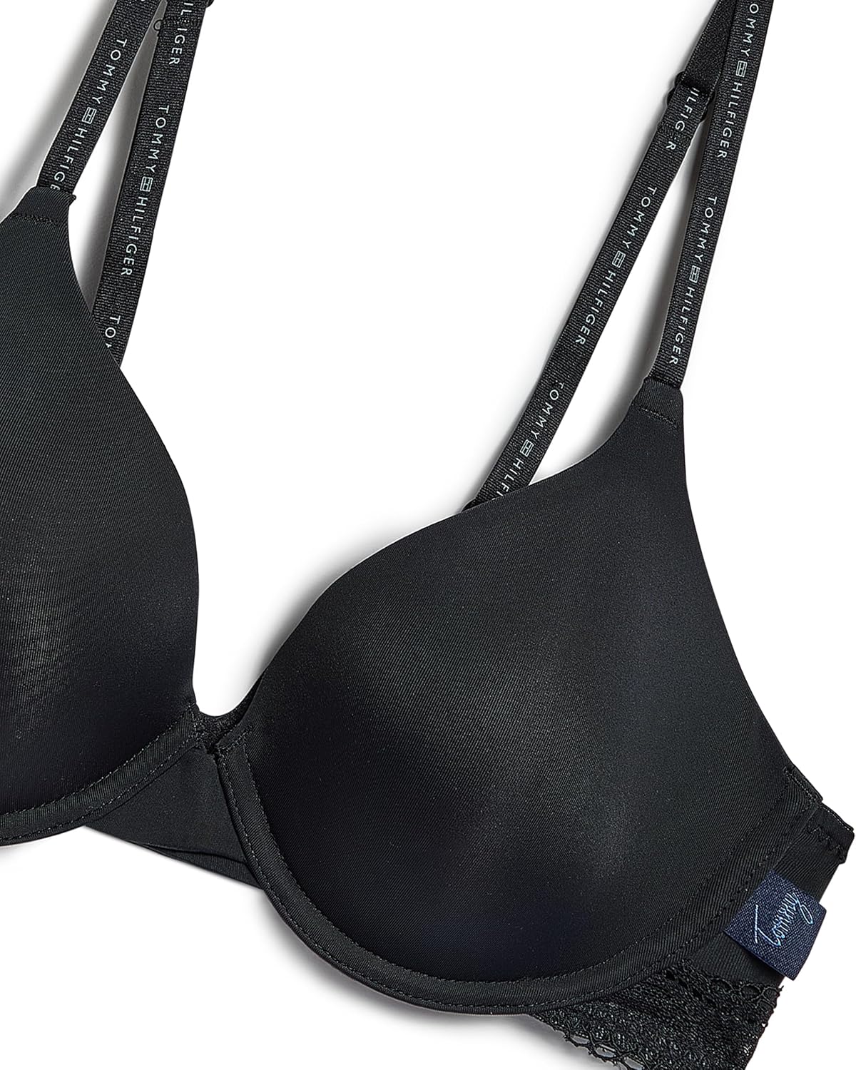 Женский бюстгальтер-майка Tommy Hilfiger с кружевной отделкой и микрофиброй, Black — фото 2