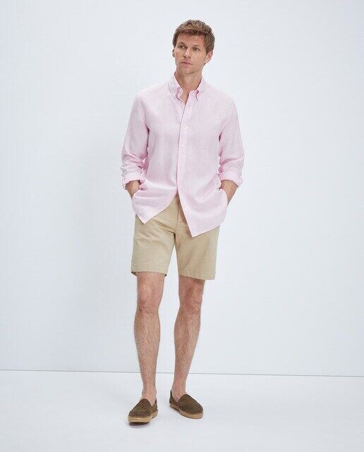 

Базовые шорты-бермуды без складок Emidio Tucci, бежевый