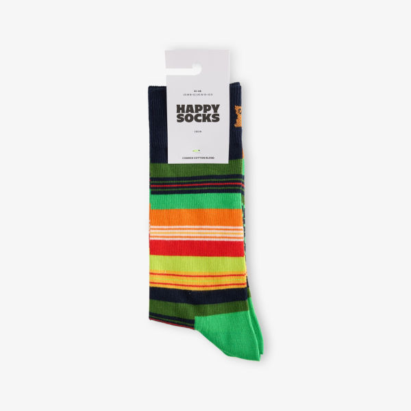 

Полосатые носки из хлопковой смеси Happy Socks, синий