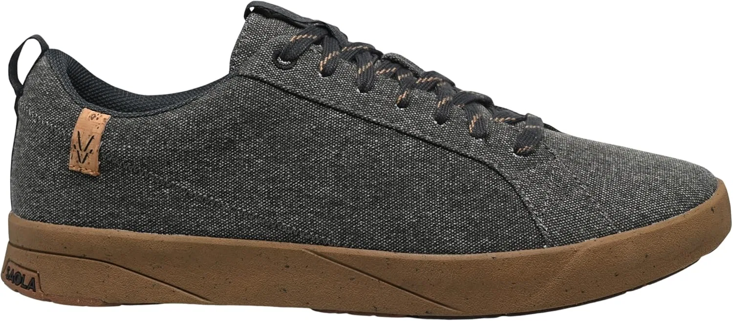Мужские летние кроссовки SAOLA Cannon Canvas 2.0 M из переработанной серой веганской ткани — фото 4