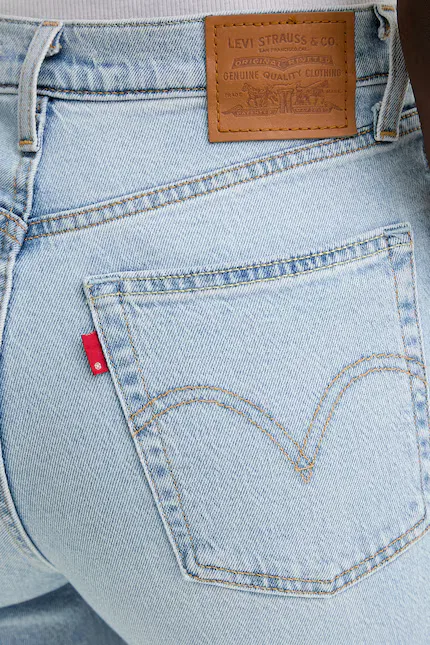 Джинсы прямого кроя со средней посадкой Ribcage прямого кроя Ankle Levi's, синий — фото 4