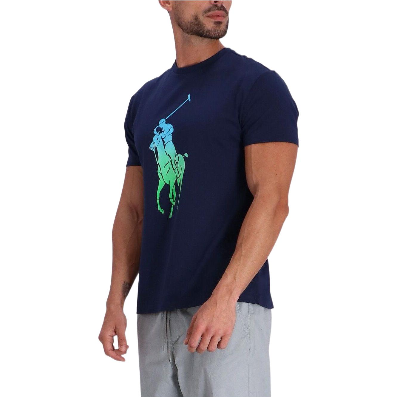 Футболка Polo Ralph Lauren Classic-Fit Jersey mit Big Pony, синий — фото 4