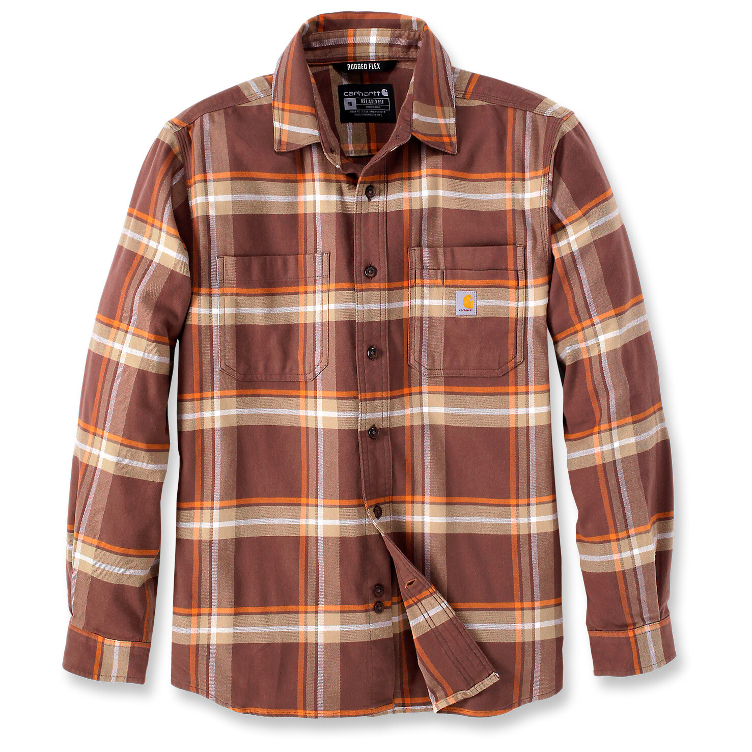 

Рубашка Carhartt Flannel L/S Plaid Shirt, цвет Chestnut