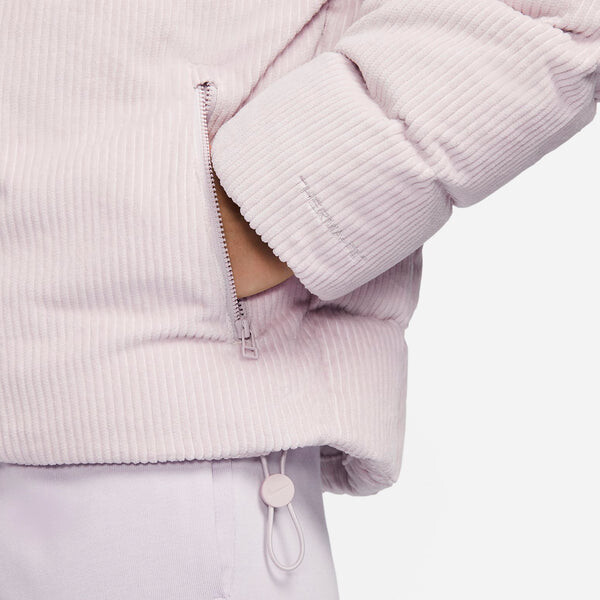 Куртка спортивная одежда основные therma fit oversize вельветовый пуховик Nike, фиолетовый — фото 4