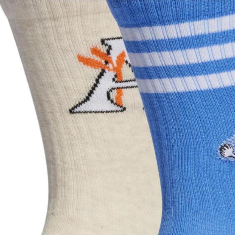 Носки MOOMIN CREW 2 пары Средние носки Женские 2 упаковки Adidas, 2 упаковки (Синий Fusion+Белый Wonder) — фото 4