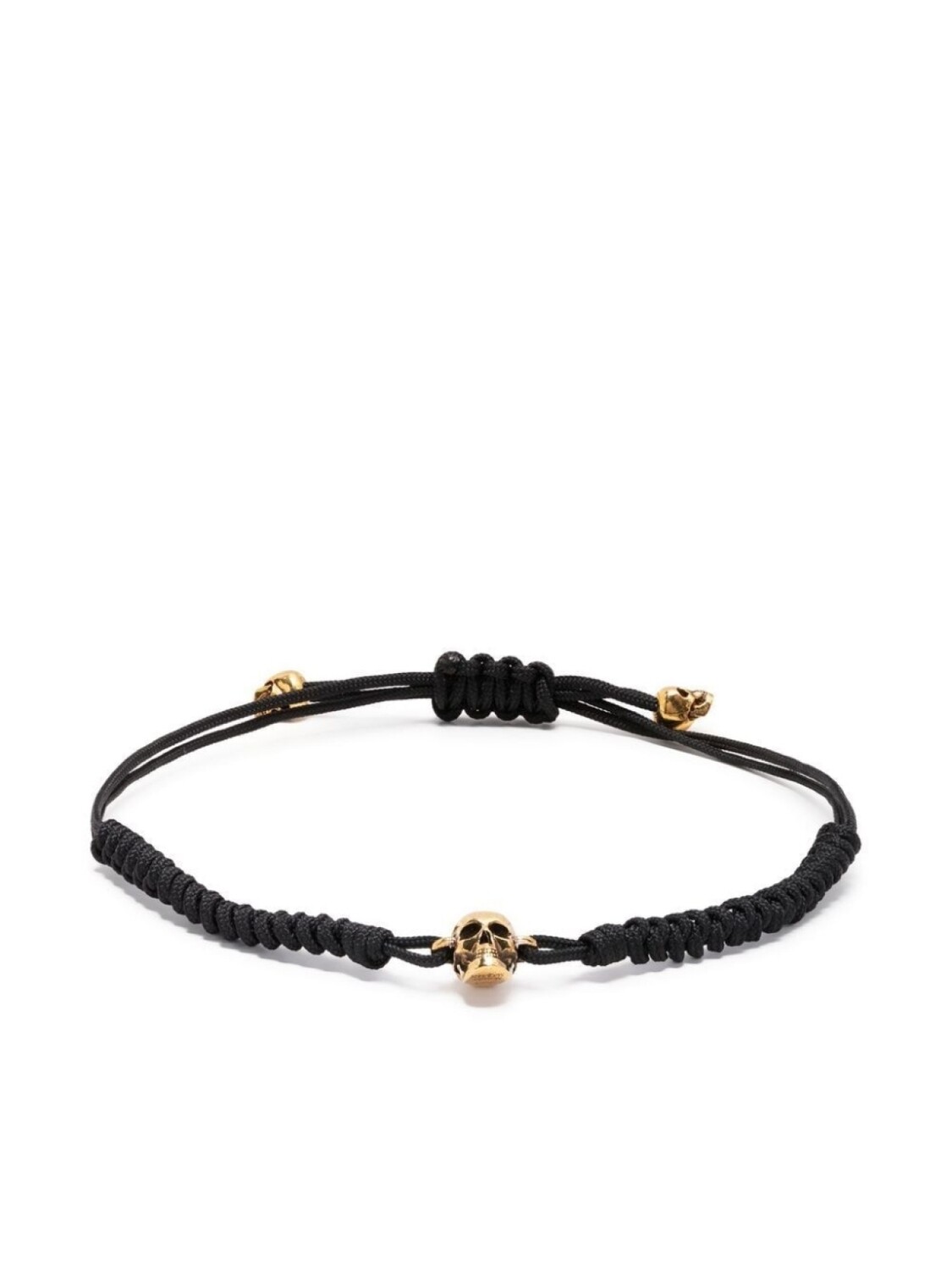 

Alexander McQueen браслет с декором Skull, черный