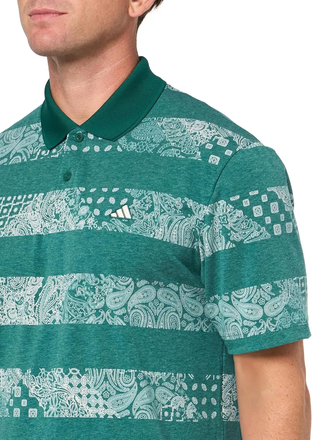 Мужское polo adidas зеленое — фото 3