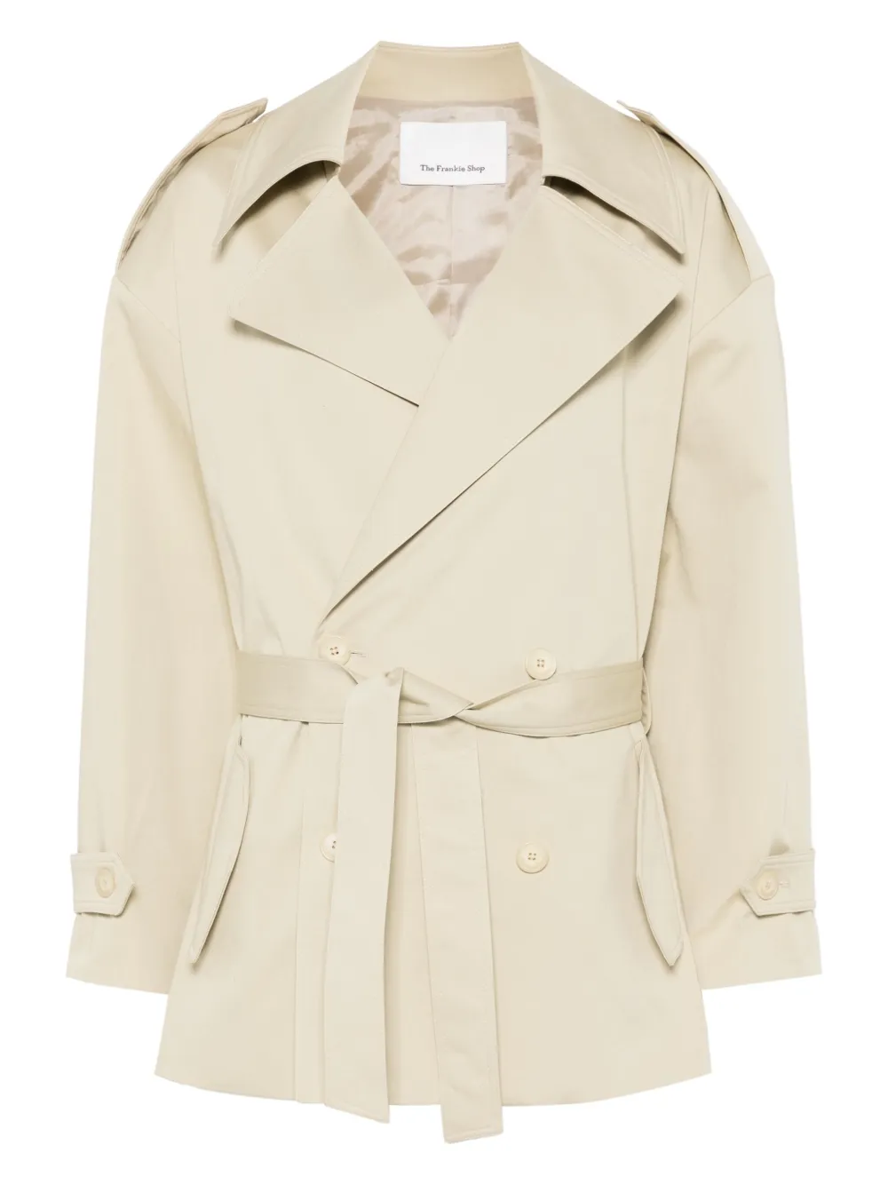 

Короткий тренч Zurich The Frankie Shop, нейтральный