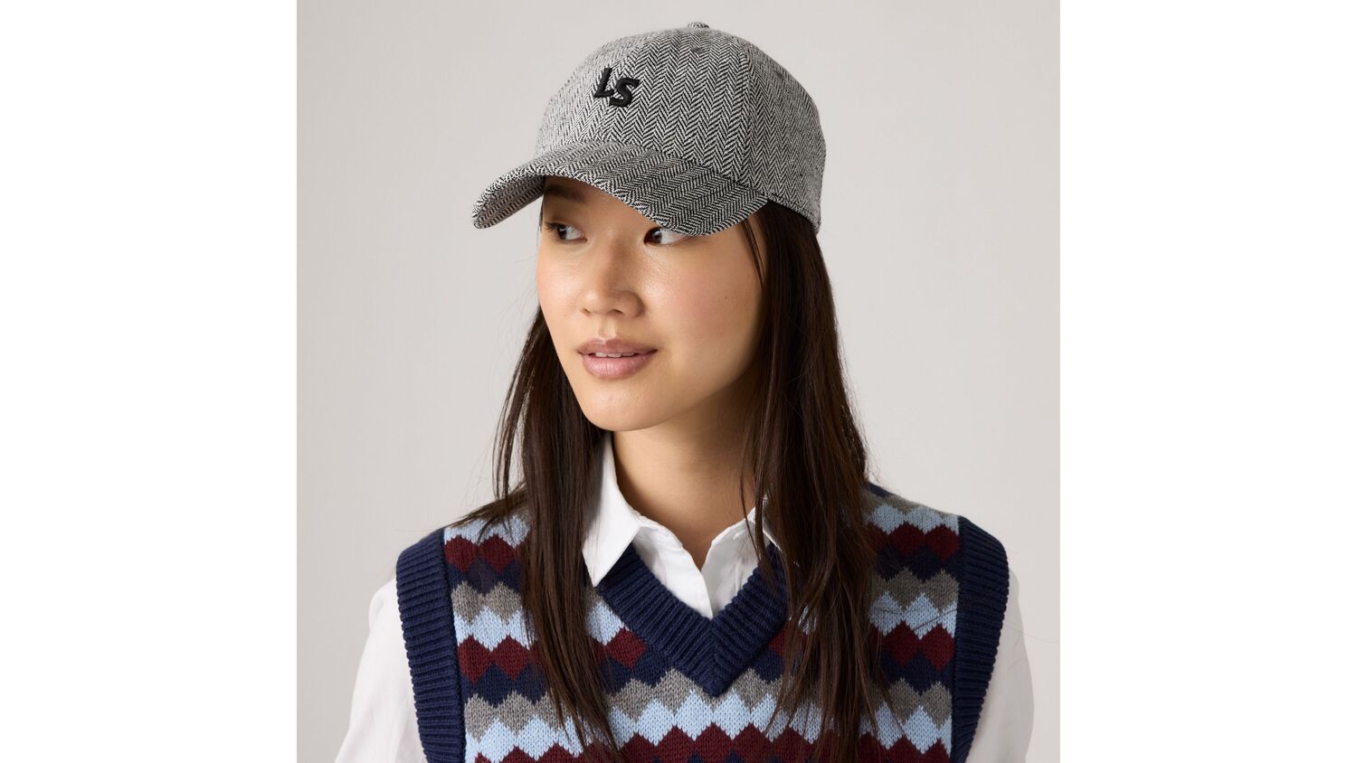 

Кепка с монограммой Levi's, Herringbone Grey Bla - Grey