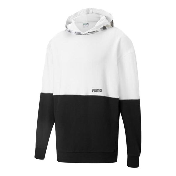 

Толстовка kontrast hoodie 'white black' Puma, белый