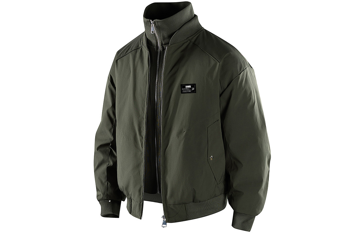 

Пуховик Unisex Stand Collar Thickened ZIAREL, army зеленый[removable logo]