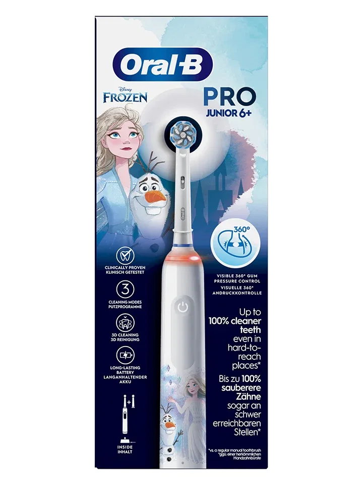 Электрическая зубная щетка Junior Pro Frozen Oral-B Белый — фото 4