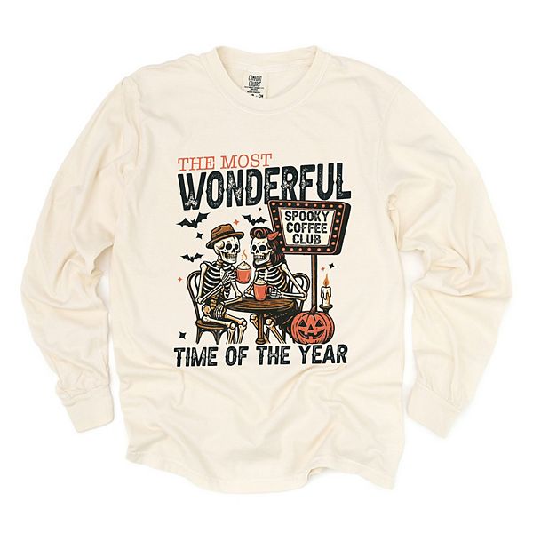 

Футболка Halloween wonderful time of the year skeletons - garment dyed long sleeve Simply Sage Market, Ivory, Зеленый, Футболка Halloween wonderful time of the year skeletons - garment dyed long sleeve Simply Sage Market, Ivory