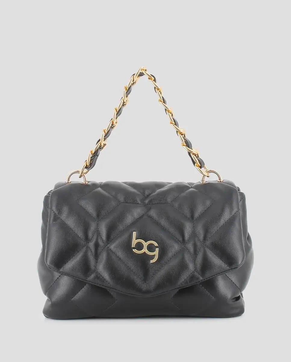 

Женская сумка через плечо с мягкой текстурой и цепочным ремнем Blogger, черный