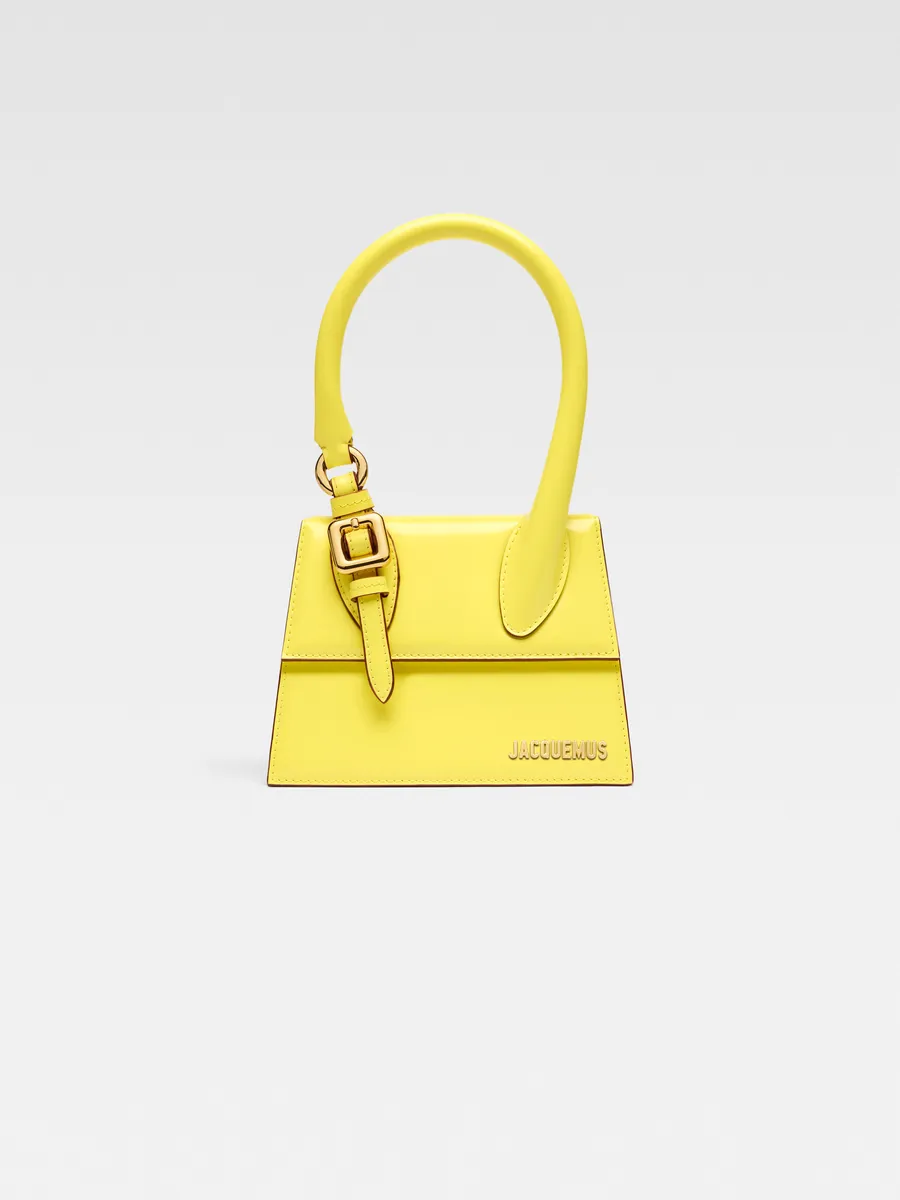 

Фирменная сумочка с пряжкой букле Le Chiquito moyen Jacquemus, желтый