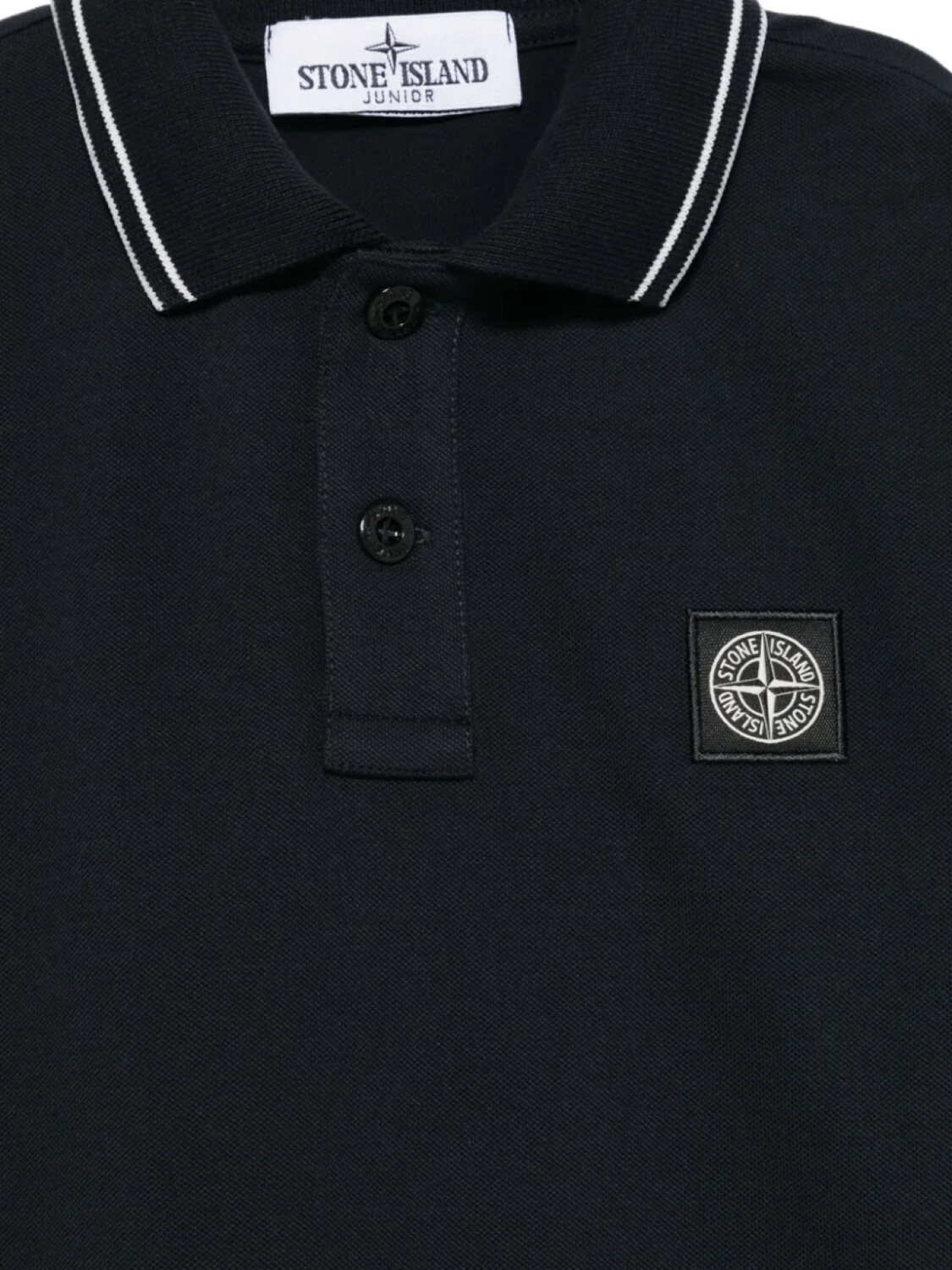 Футболка-поло Stone Island Junior с мотивом компаса, синий — фото 3