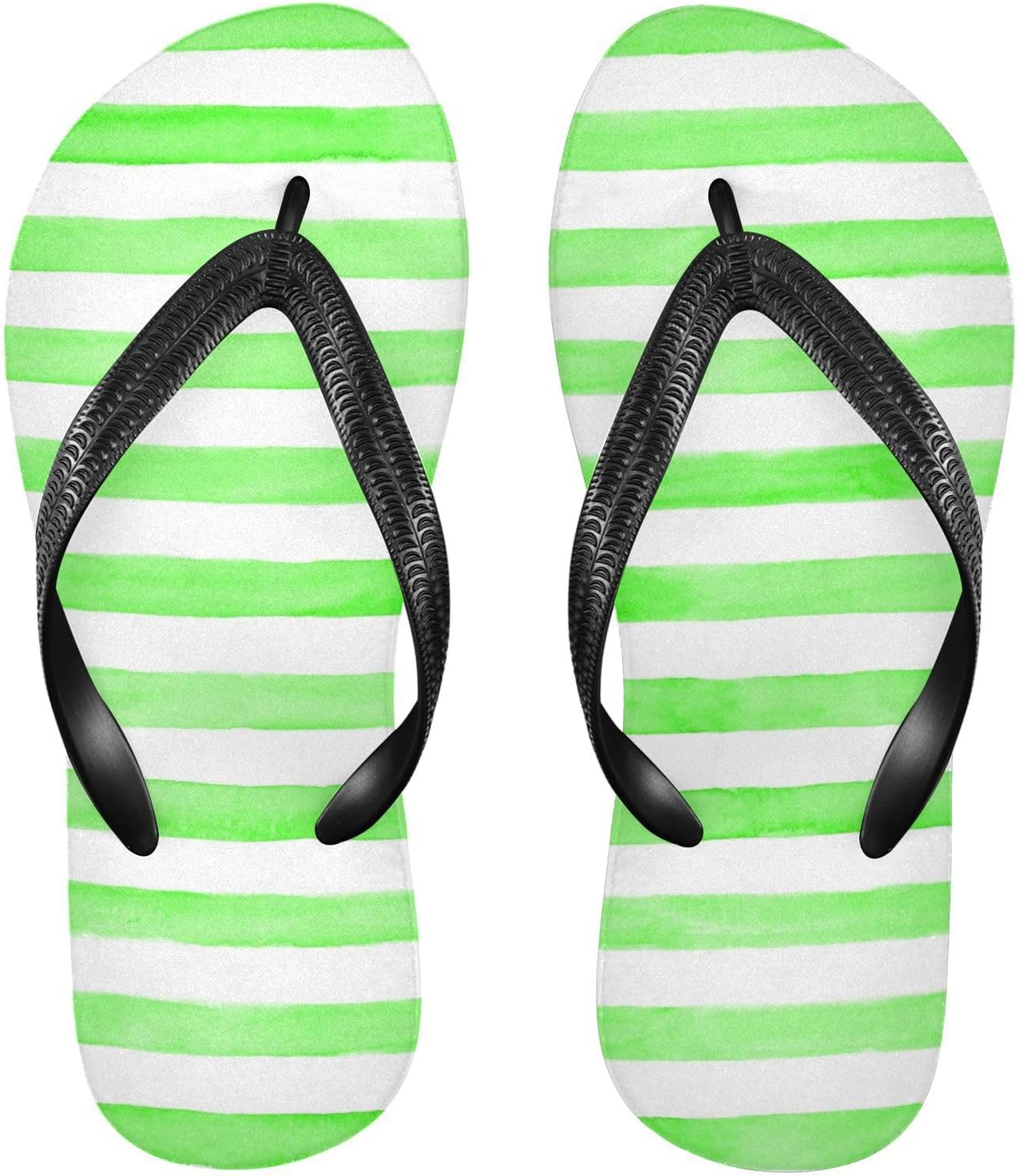 

Женские и мужские сандалии SPRIPORT Stripe Slim Flip Flops, удобные повседневные шлепанцы с амортизирующей подошвой и противоскользящей резиновой подошвой, сандалии для прогулок, пляжа и летнего отдыха, зеленый