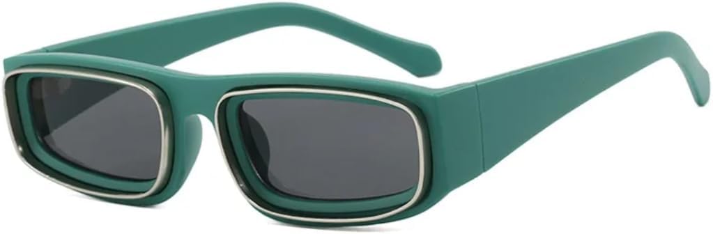 

Солнцезащитные очки для мужчин и женщин - защита UV400 - леопардовый принт, маленькая оправа, цветные линзы, для занятий спортом на открытом воздухе и вождения DSVIGF, Green