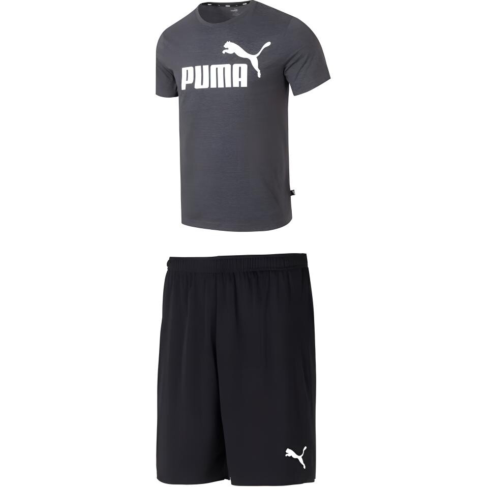 

Повседневный спортивный мужской комплект серый и черный Puma, черный
