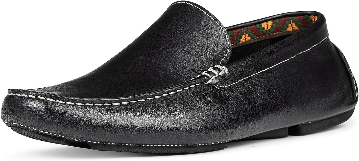 

Мужские лоферы Donald J Pliner Vik из состаренной телячьей кожи в стиле вождения, черный