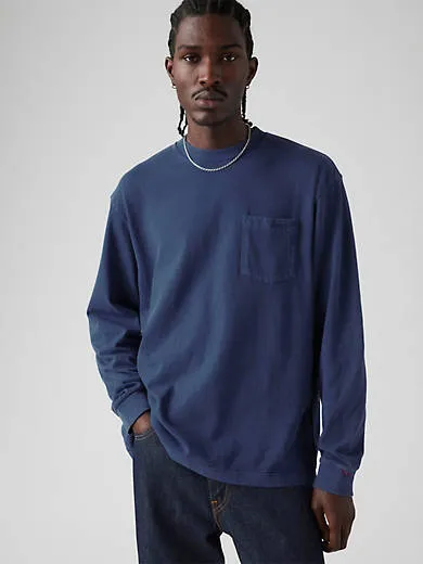 

Футболка с длинными рукавами и карманами Levi's, синий