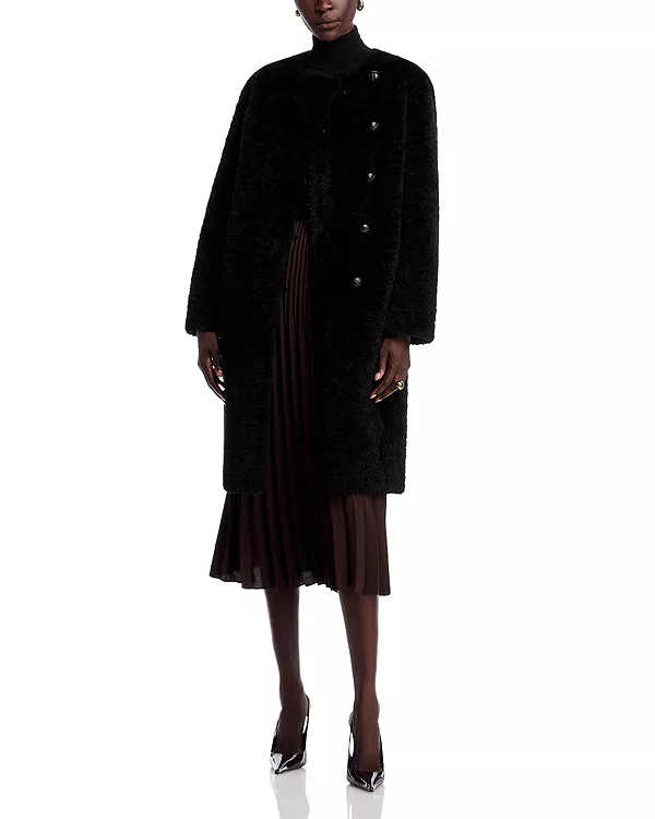 

Пальто из искусственного меха саамского производства Kobi Halperin, черный