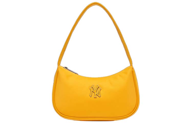 

Нейлоновая сумка-пельмень через плечо для женщин ярко-желтая MLB