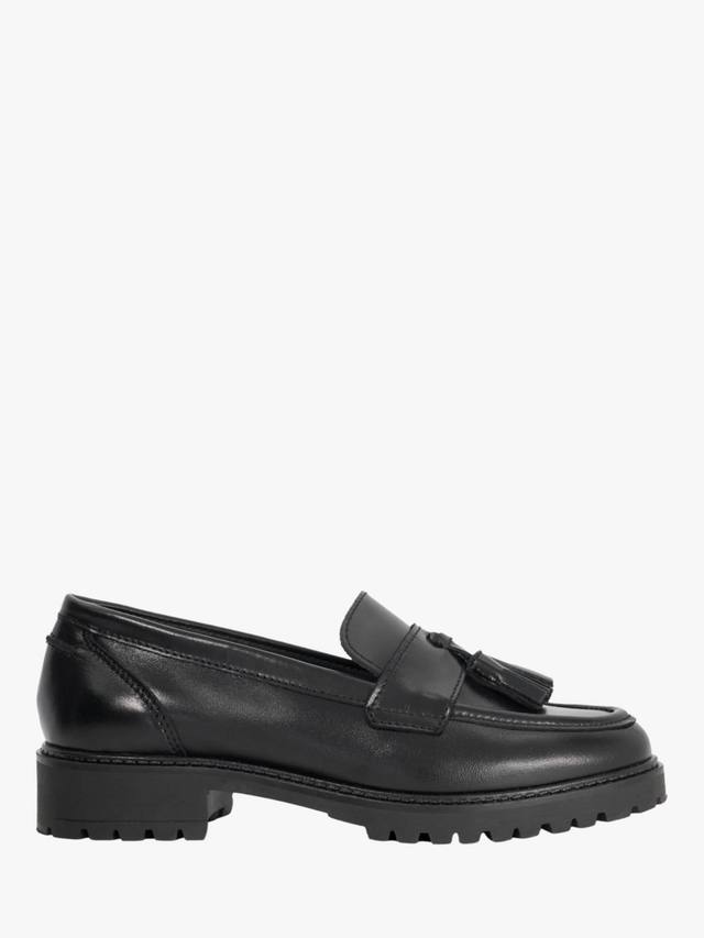 Gracelyn широкие кожаные лоферы Dune London, Black