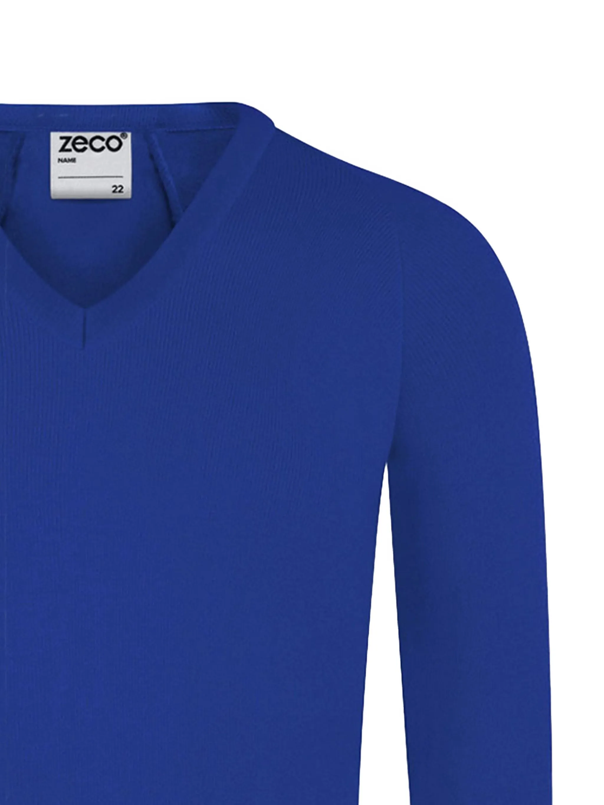 Свитер с V-образным вырезом Zeco Schoolwear Kids, синий — фото 3