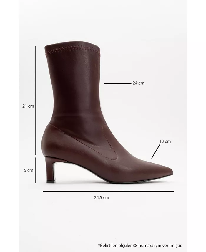 Ботильоны Lewin с острым носком и шпилькой Prologue Shoes, красный — фото 4