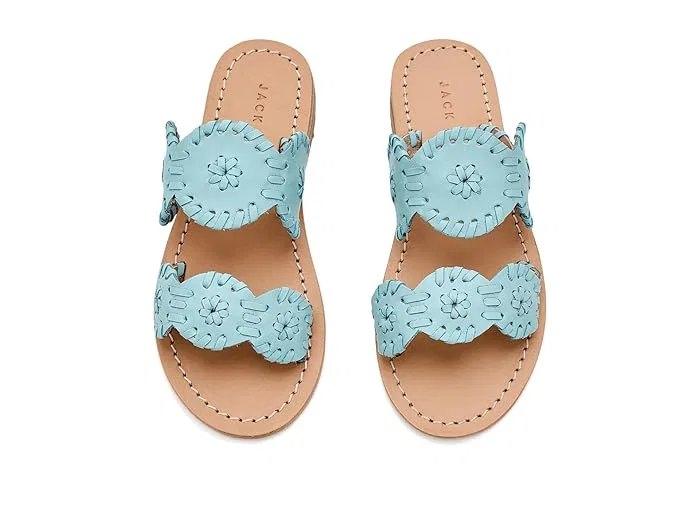 Сандалии с двойным ремешком Lauren Jack Rogers Kids, Light Blue — фото 3