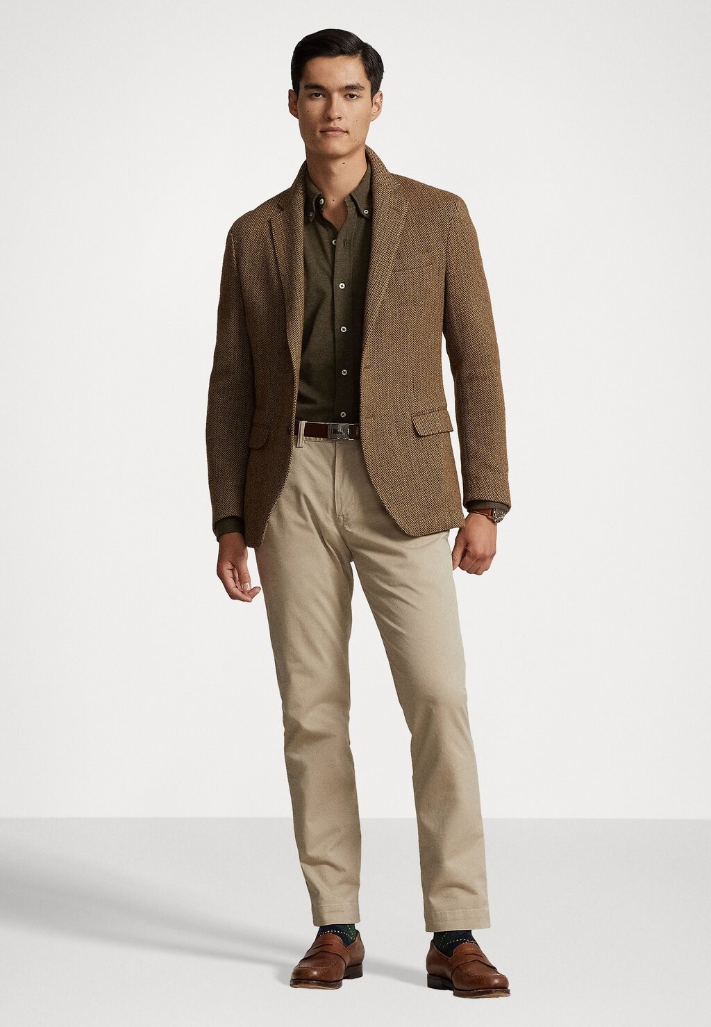 Рубашка С ДЛИННЫМ РУКАВОМ Polo Ralph Lauren, Wilson Olive Heather — фото 2