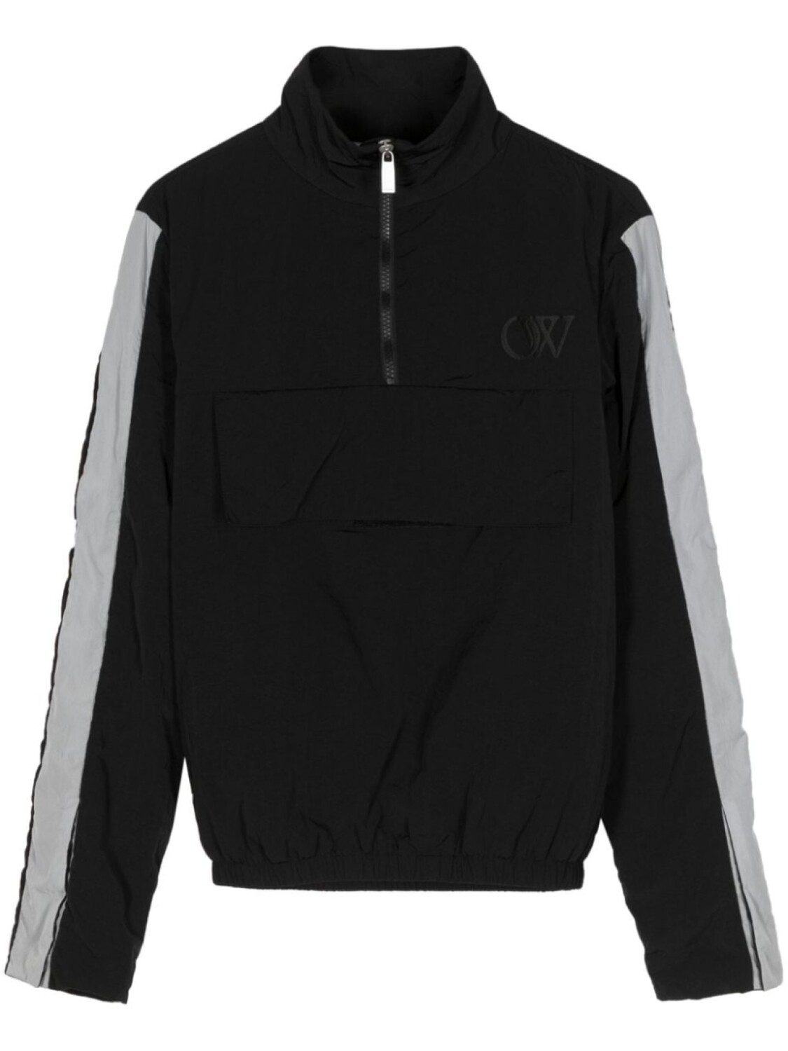 

Off-White куртка с вышитым логотипом, черный