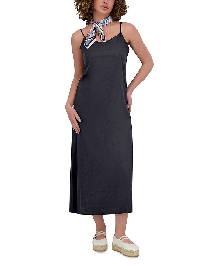 

Льняное платье-футляр A Line Slip Dress Point, черный