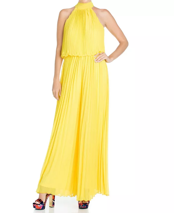 

Женский плиссированный комбинезон Wild Orchid Meghan Fabulous, желтый