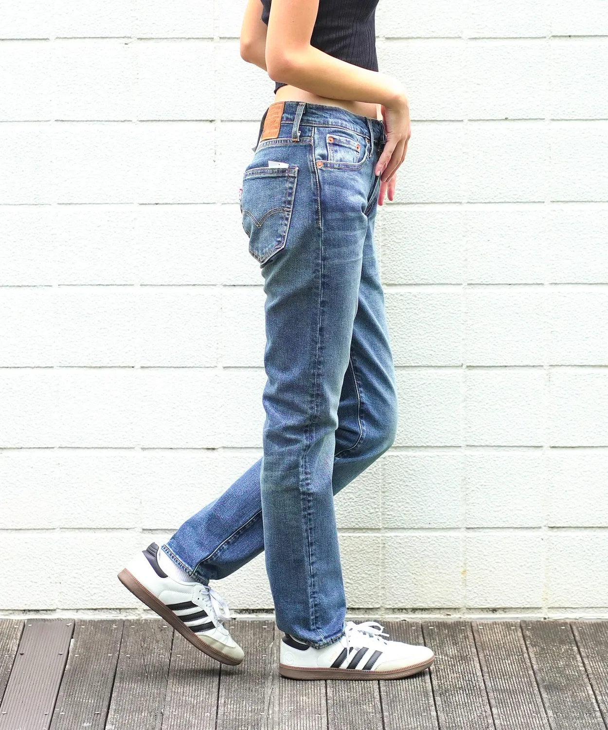 Джинсы 502 Regular Tapered Levi's Стретч Античная стирка Синий — фото 3