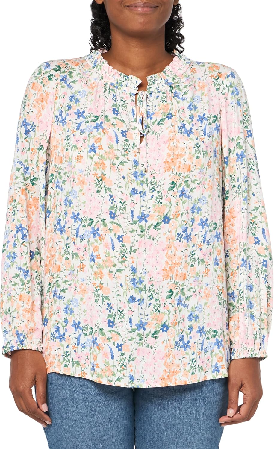 

Женская спортивная блузка с длинным рукавом Tommy Hilfiger с завязкой, Ivory Multi