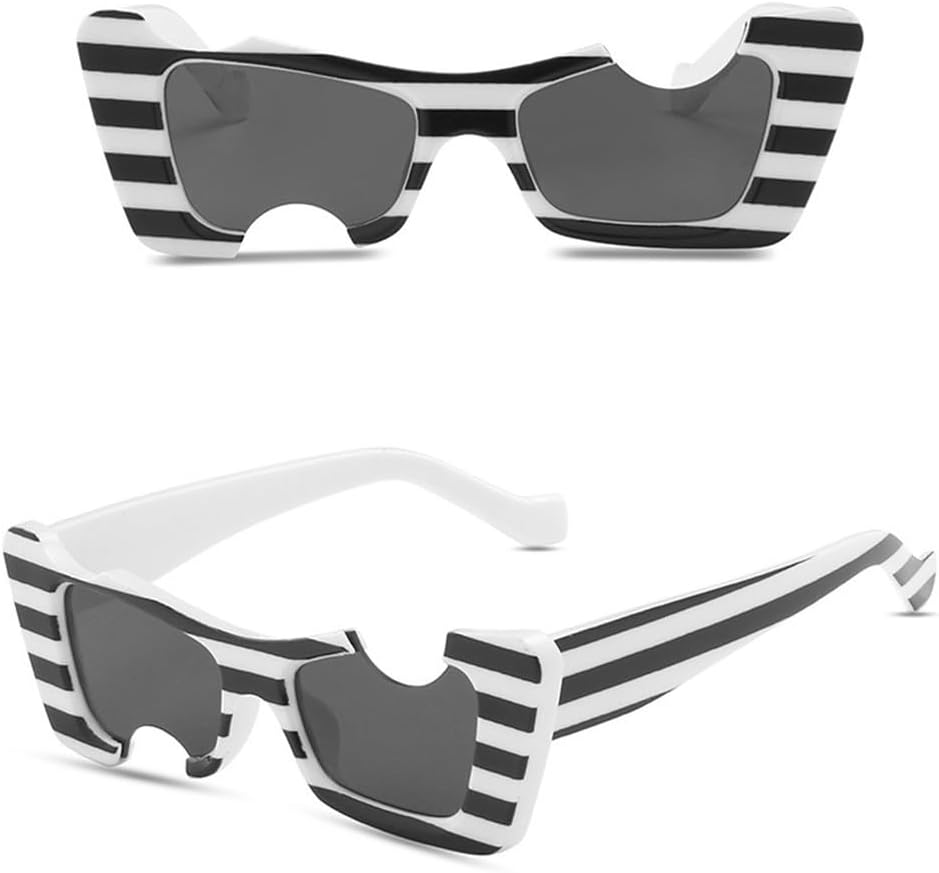 

Солнцезащитные очки в стиле хип-хоп для женщин, форма «кошачий глаз», модные сценические солнцезащитные очки для женщин, для мужчин и женщин, серые в полоску MTZJH, One Color