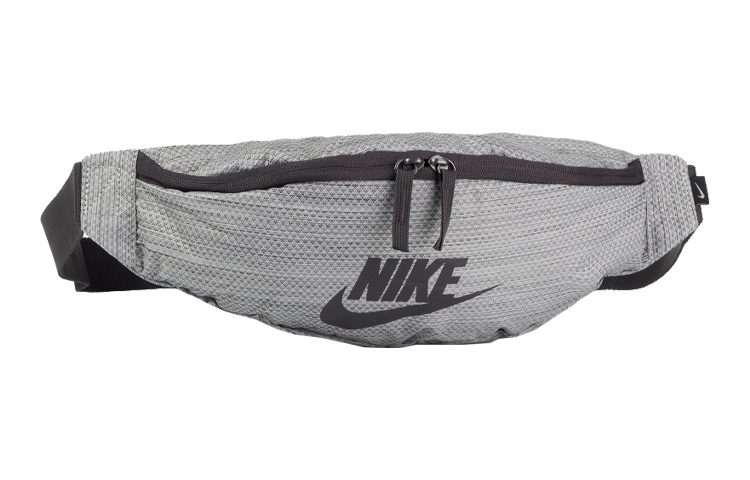 

Наплечная поясная сумка Nike из полиамида на одно плечо унисекс серебристо-серого цвета