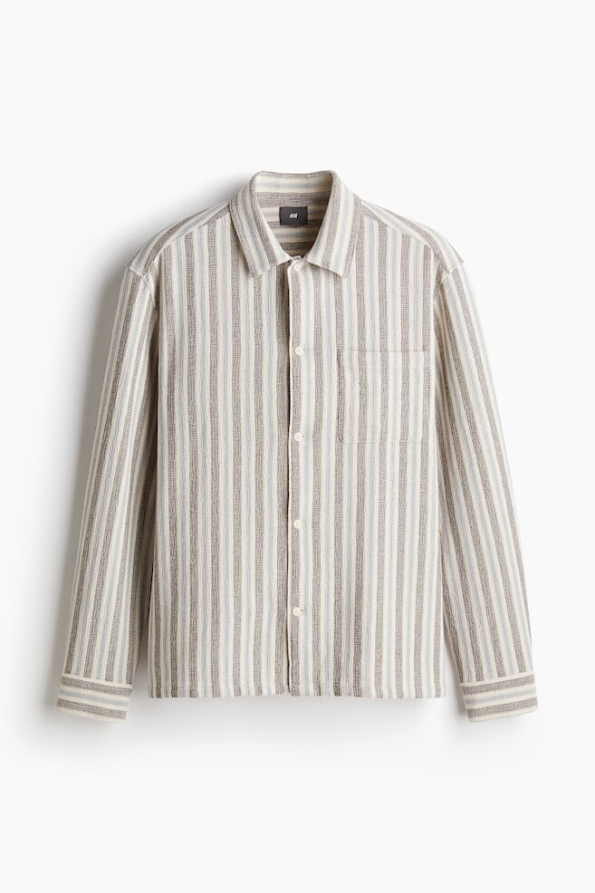 

Рубашка со структурой, прямого кроя H&M, мультиколор